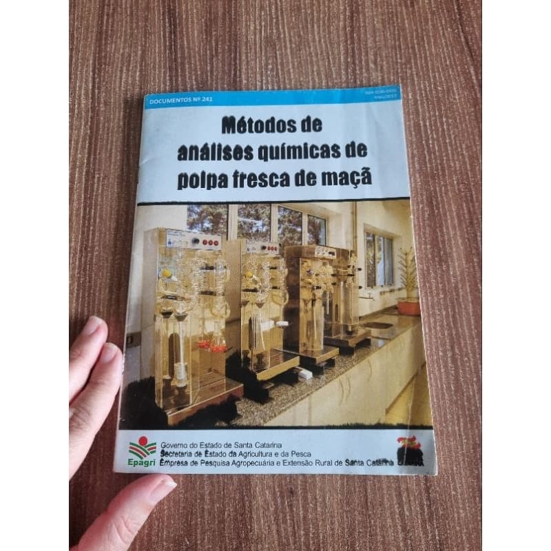 Livro métodos de análises químicas de polpa de maçã