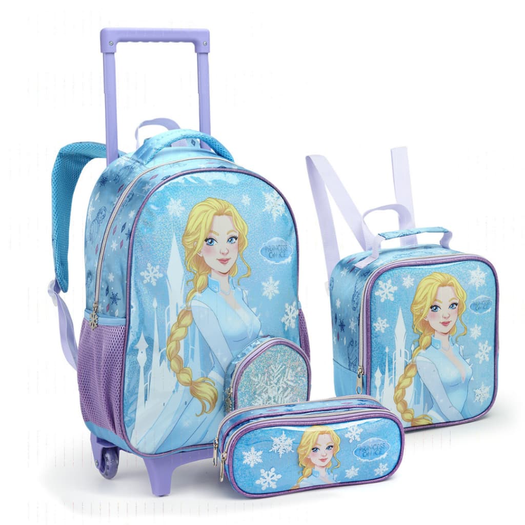Kit Mochila Rodinha Infantil Menina Frozen