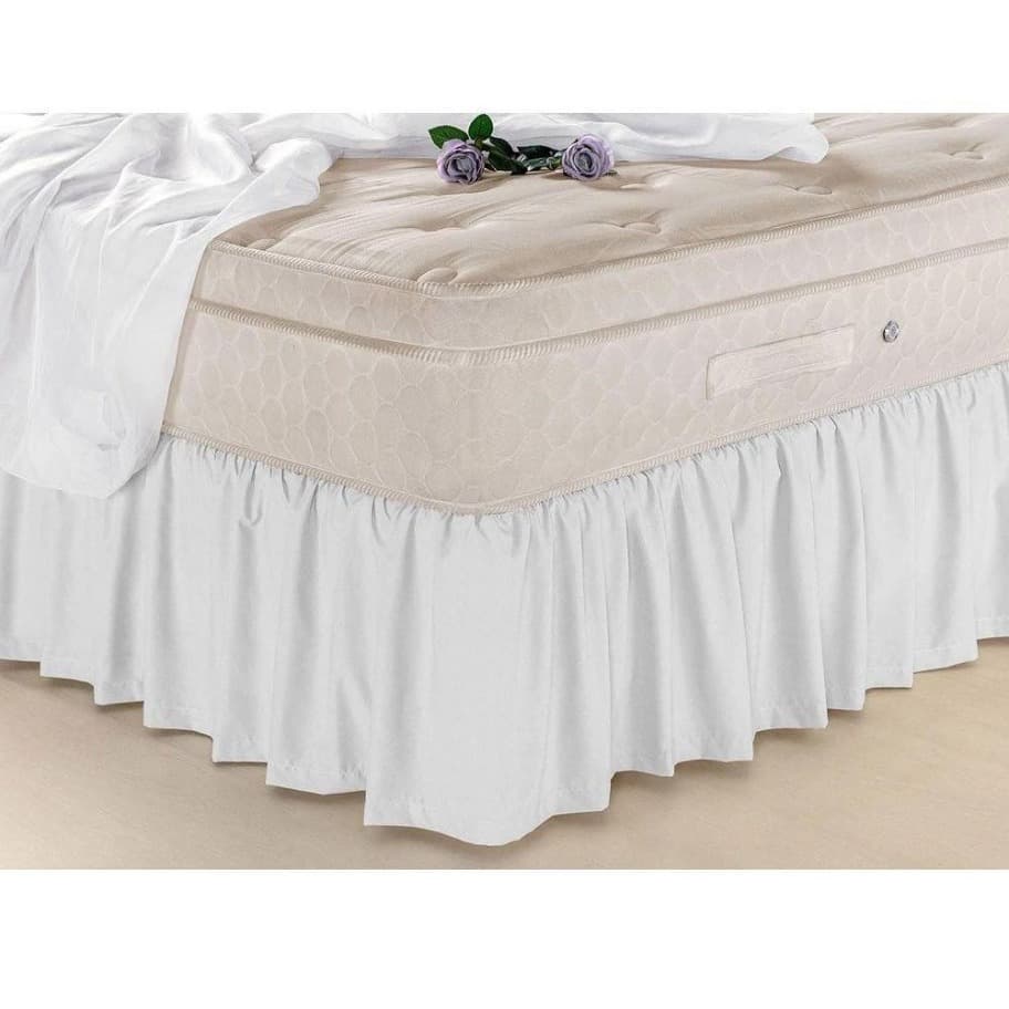 Saia Para Cama Box Tamanho Universal Casal, Queen BRANCA