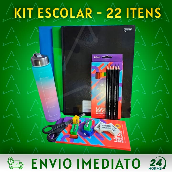 KIT ESCOLAR COMPLETO - 22 ITENS