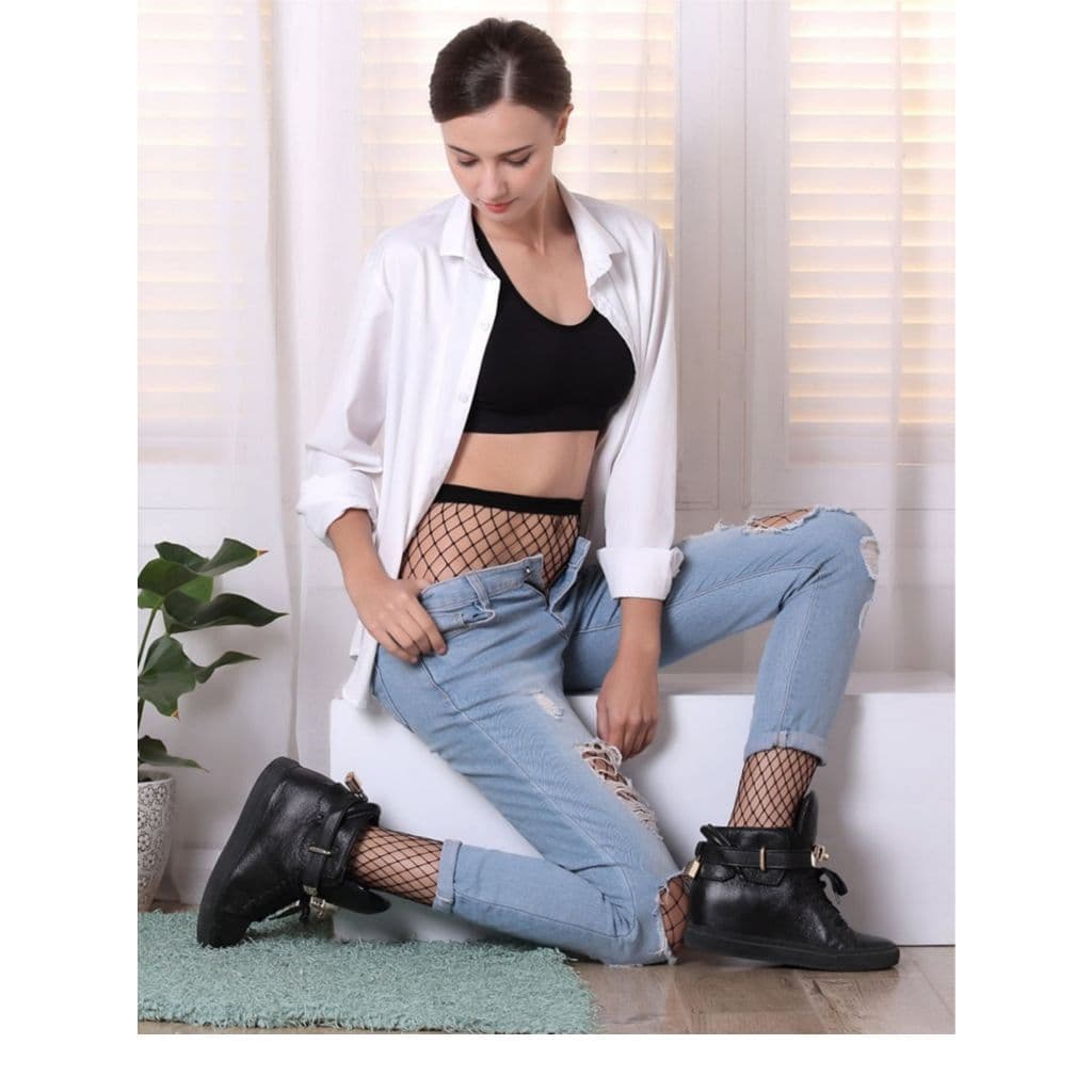 kit Três tipos de meias arrastão Super elástico, adequado para belezas plus size