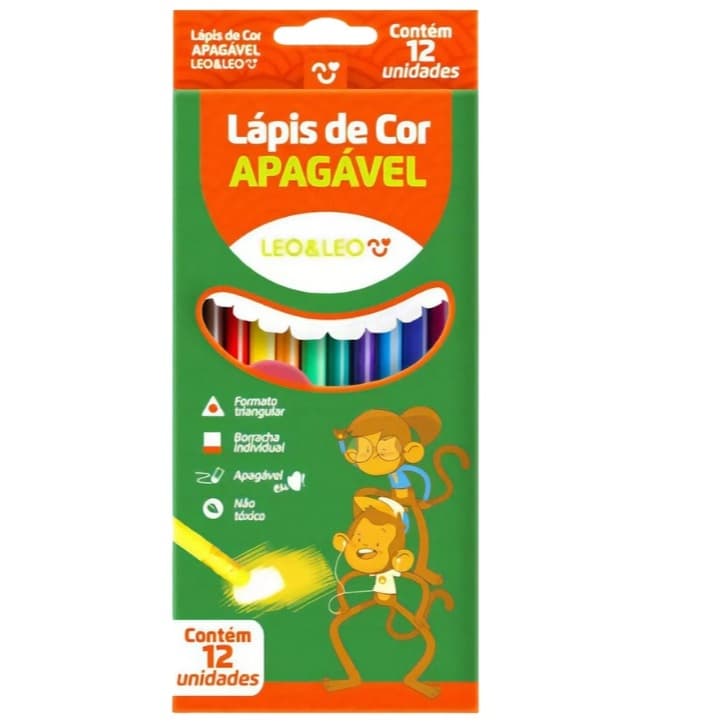 Lapis de Cor Apagavel Leo e Leo 12 Cores