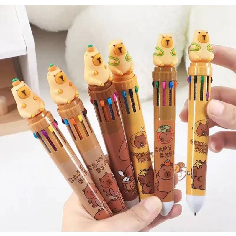 Caneta ou Lapiseira Capybara capivara Cores Criativa Papelaria Presentes De Material De Escritório Para Estudantes
