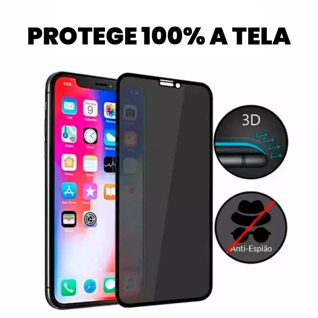 Película Privacidade Para iPhone Anti Impacto Película Privativa Para iPhone Todos Modelos