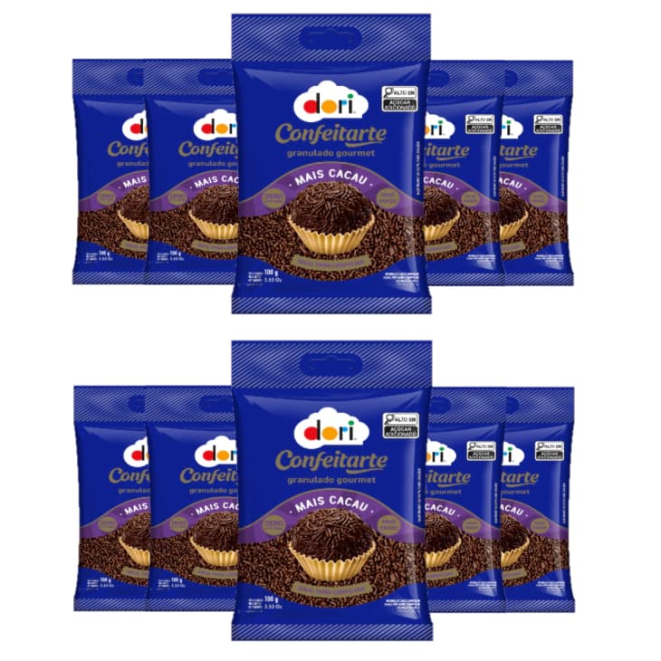 Kit c/10un Chocolate Granulado Gourmet Mais Cacau 100g -Dori (16641)