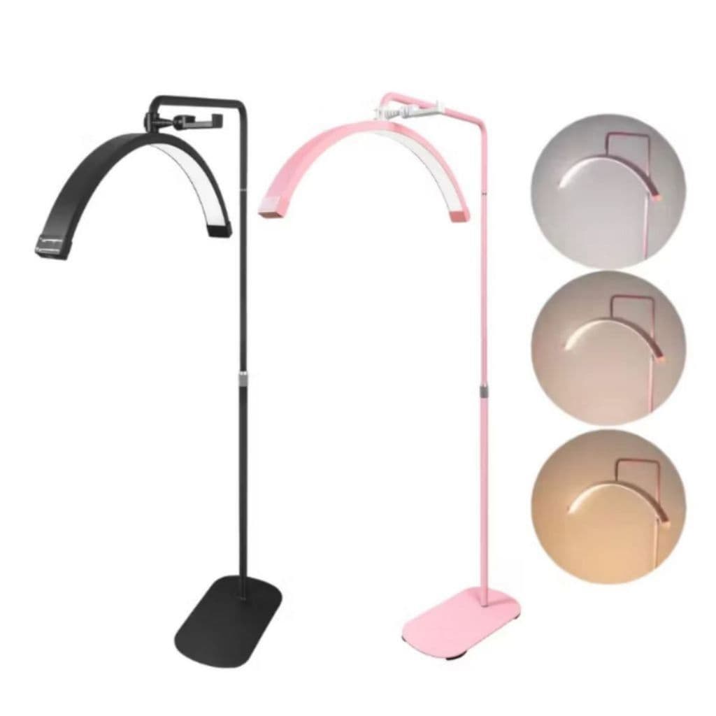 Luminária Arco Meia Lua com Base de Chão Uso para Estética e Decoração