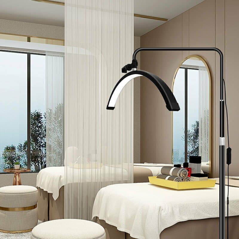 Luminária Arco Meia Lua com Base de Chão Uso para Estética e Decoração