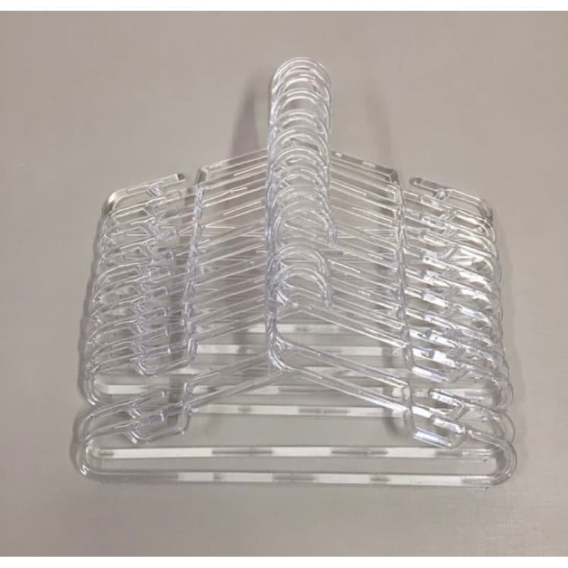 Cabides de Acrílico kit 12 unidades Transparente Adulto Expositor Para Roupas