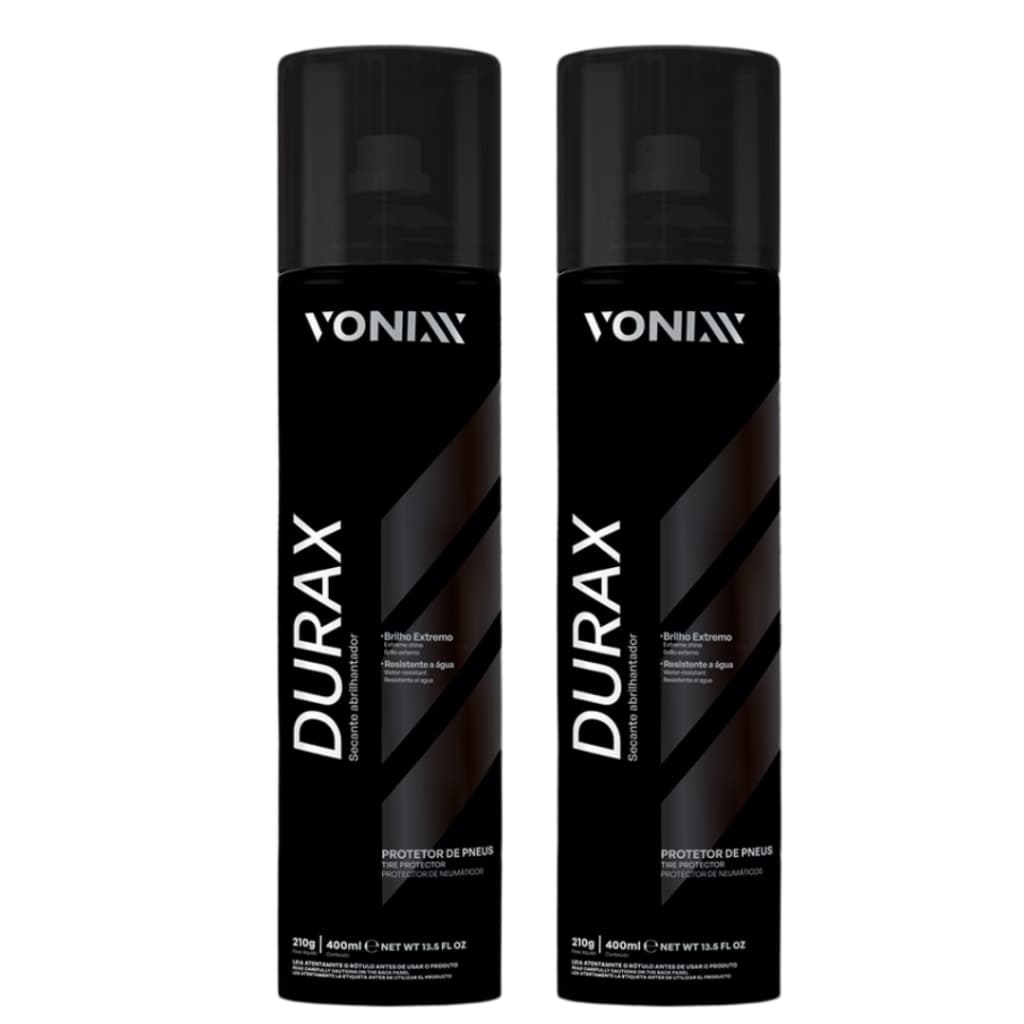 2 Durax Spray Pretinho P/ Pneus Resistente A Agua - Vonixx