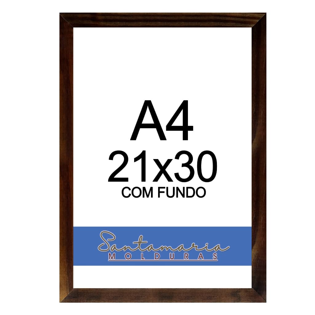 Kit 10 Molduras A4 Certificado Diploma Quadro Foto Sem Vidro Imbuia