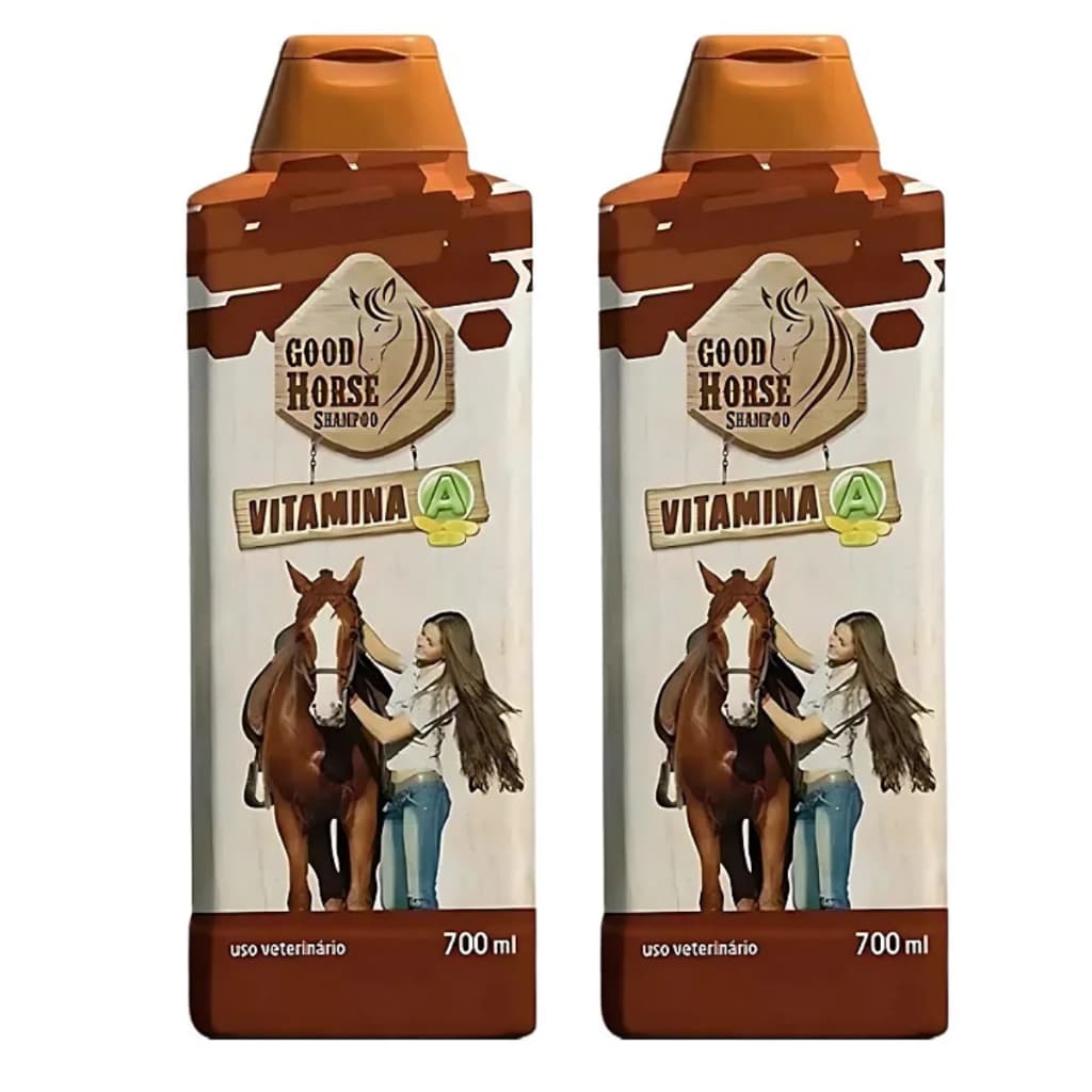 KIT COM 2 SHAMPOO GOOD HORSE VITAMINA A 700ML