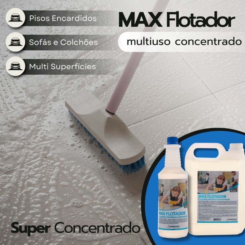 Limpador Multiuso Max Flotador Concentrado 5L Ótimo Rendimento Limpa Tudo
