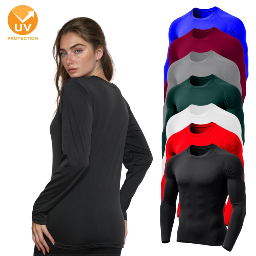 Camiseta UV Feminino Segunda Pele Proteção Solar Uv Praia Verão Todos os Tamanhos P ao G3 Plus Size