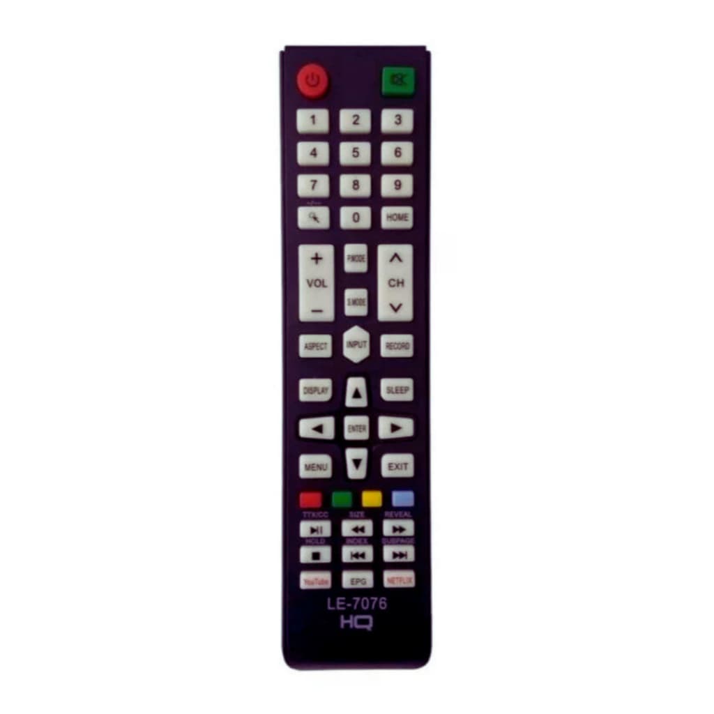 Controle Remoto Compatível para TV HQ LE-7076