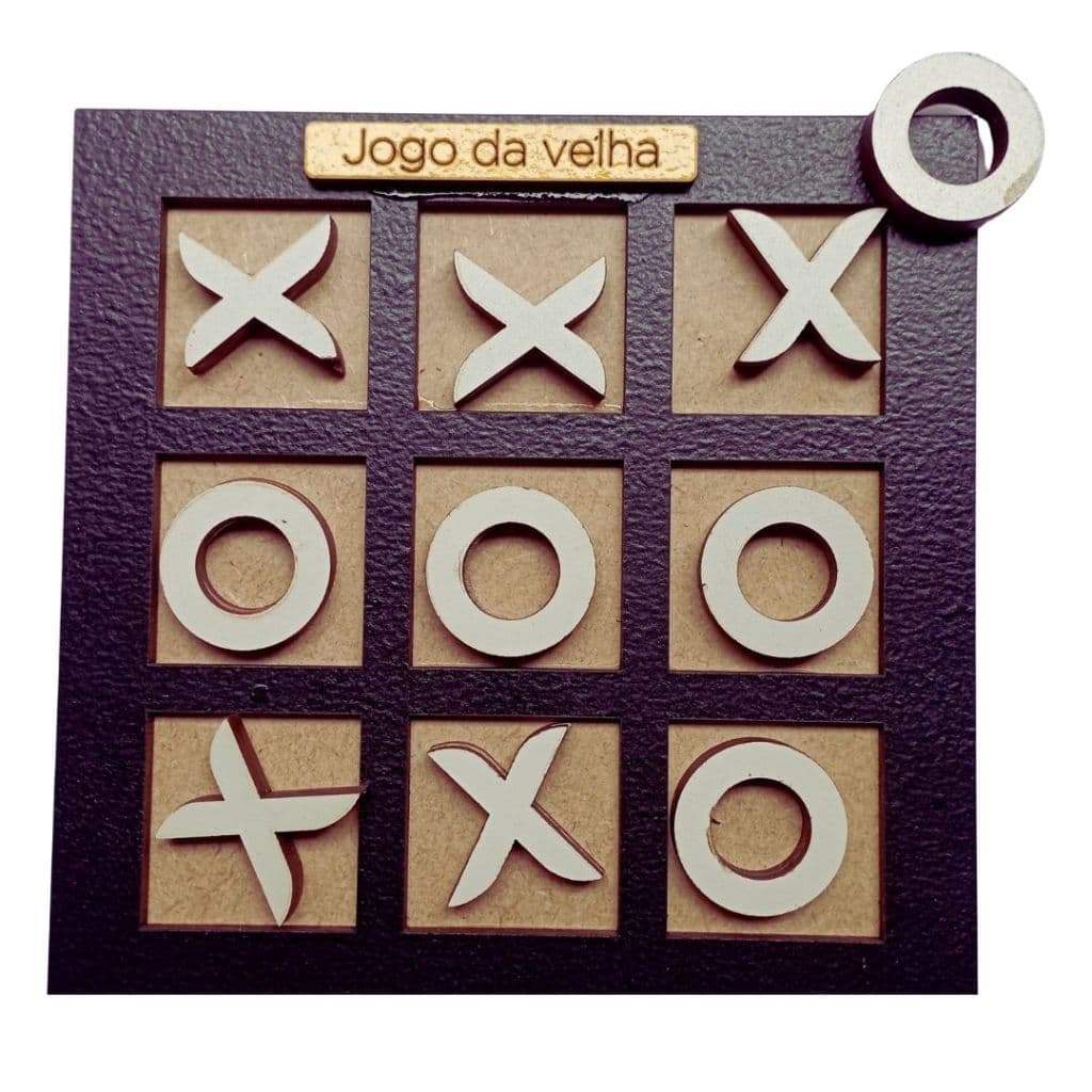 Jogo da Velha "Divirta-se com esse Clássico" | MDF Premium 14x14cm