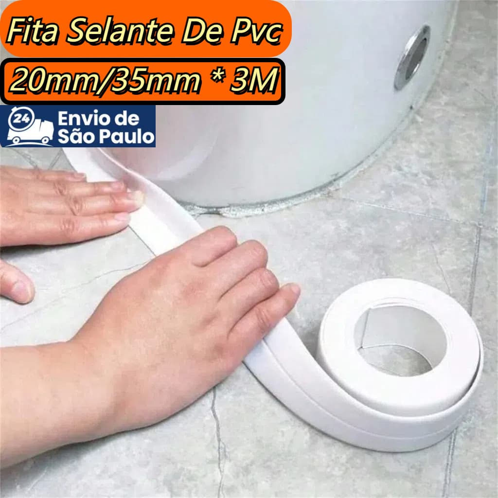 Fita Selante De Pvc À Prova D 'Água Para Cozinha / Banheiro / Banheira 20mm*3m/35mm*3m
