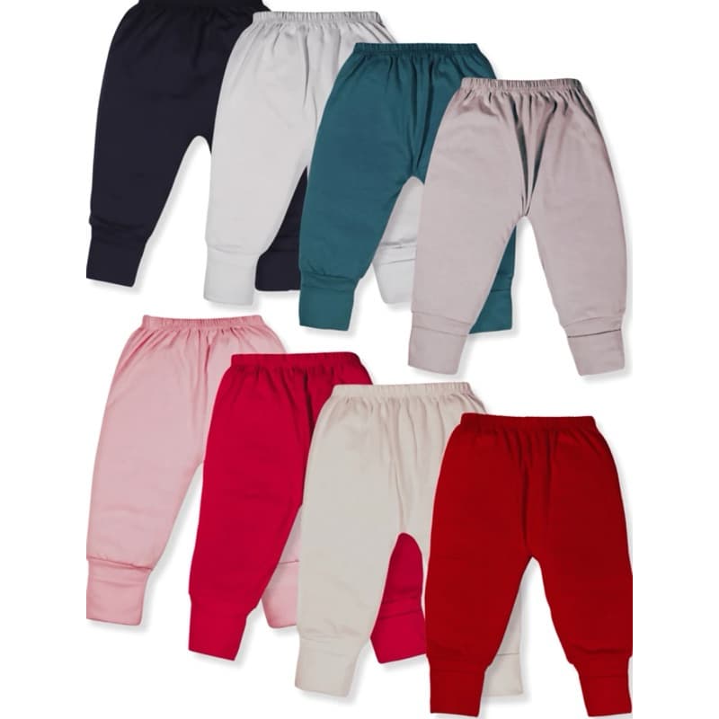 Kit 3 Calça Culote Mijão Vira Pé Para Bebê Suedine 100% Algodão