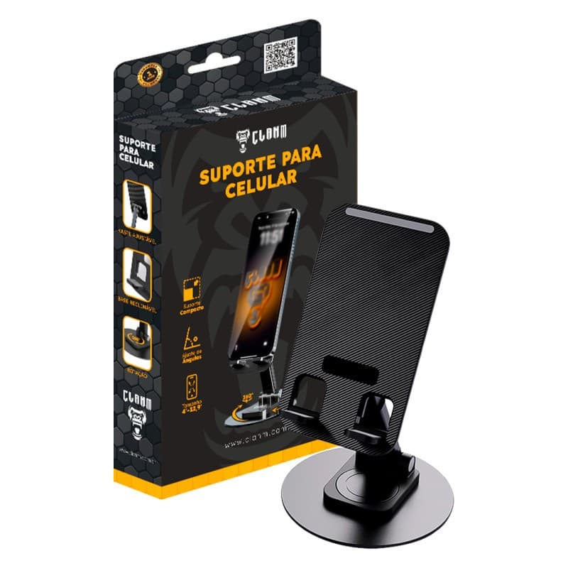 SUPORTE DE MESA PARA CELULAR E TABLET - CLANM GAMER