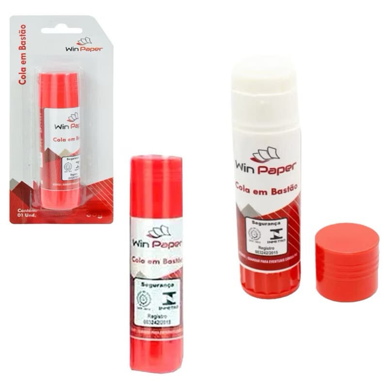 Kit 3 Colas Bastão 9g Escolar Cola Com Alto Rendimento Seca Rápido