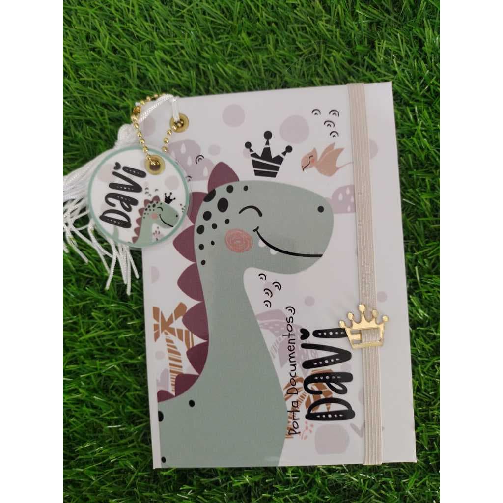Porta Documentos Bebê Dinossauro tamanho pequeno a6