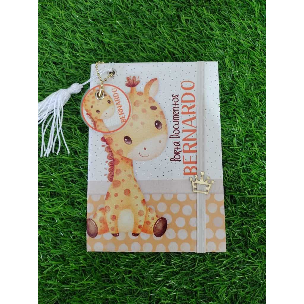 Porta Documentos Bebê Girrafinha Tamanho A6 ( pequeno)