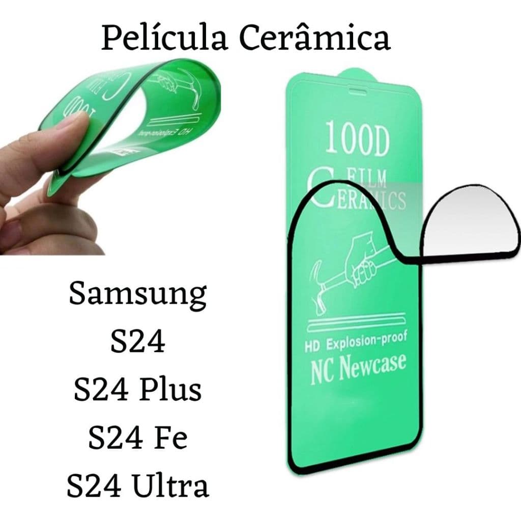 Película Cerâmica 3D Hidrogel Flexível Para Samsung Galaxy S24 / S24 Plus / S24 Fe / S24 Ultra
