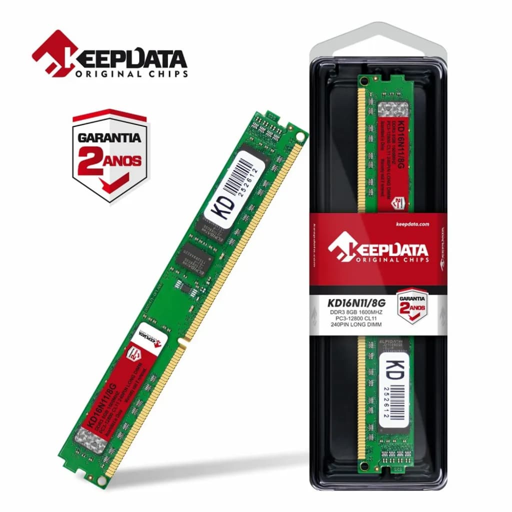 Memoria Desktop DDR3 8gb 1600mhz - Kd16n11/8g Keepdata