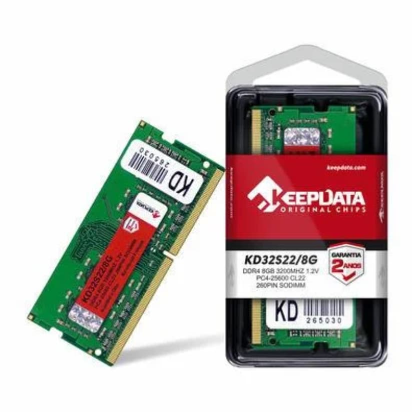 Memória Keepdata, 8gb Ddr4, 3200mhz Kd32s22/8g - Notebook