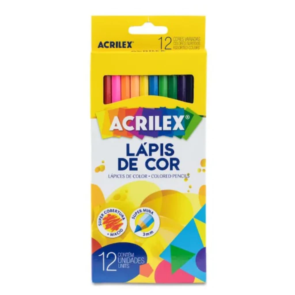 Lapis de Cor Cx C/12 Cores Acrilex