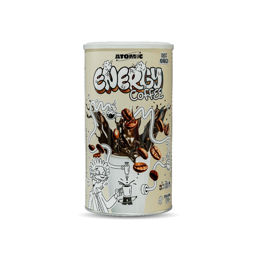 Energy Café 220g/Lata Atomic Labs - Linha Super Coffee Pré treino energético e termogênico