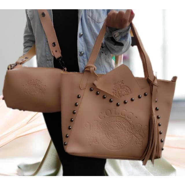 bolsa saco feminina, kit com 3 peças, fechamento zíper, com bolso externo na frente. com bolsinha lateral, e porta moeda