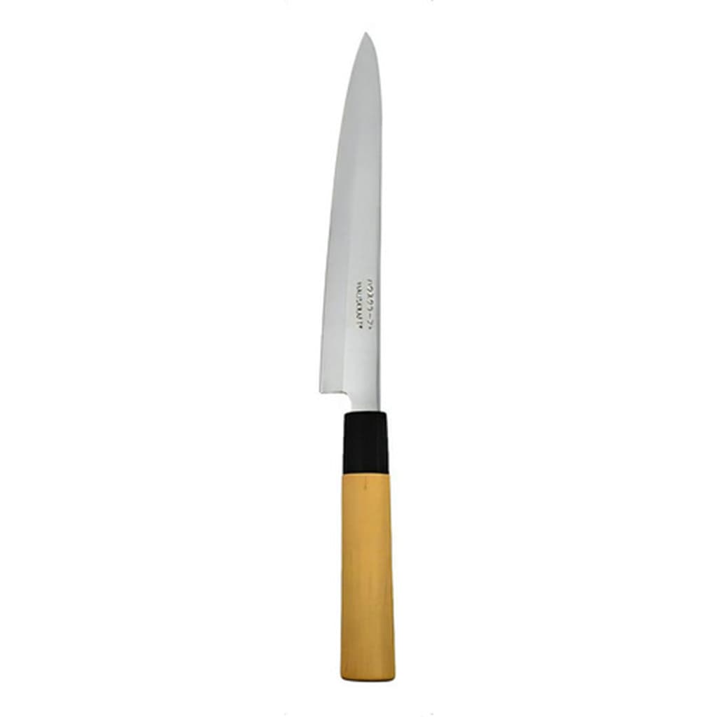 Faca Para Sushi Sashimi Peixes Legumes Verduras Yanagui Samurai 8pol Cor Aço Inox