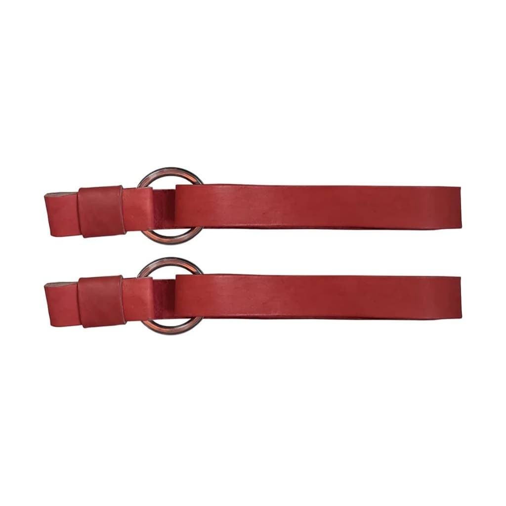 Par De Loro Com Couro Meio Curtume C/ Argola De Inox.