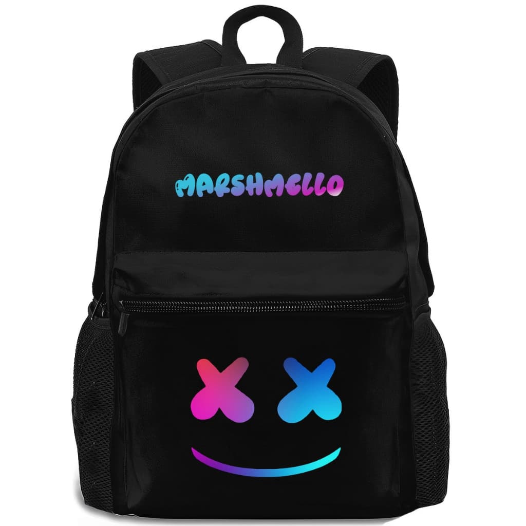 Mochila Dj Marshmello Viagem Escolar Casual Infantil Juvenil Adulto Unissex Bolsos Garrafa Água Compartimento Tablet