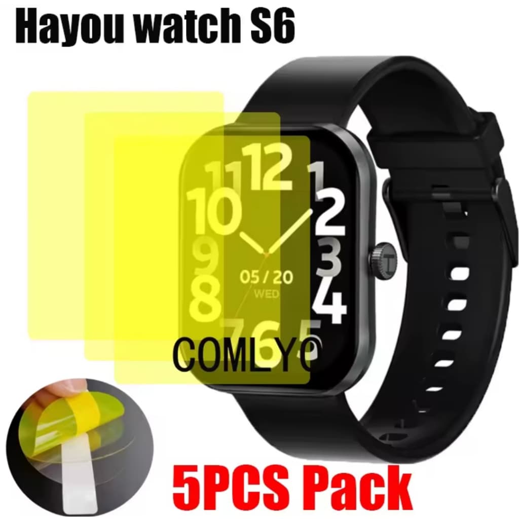 Pelicula Hayllou Watch S6 Com 5 Unidades De Hidrogel Pronta Entrega Haylou s6