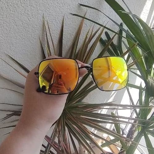 Óculos de Sol Aviador Amarelo Espelhado – Estilo Marcante e Proteção UV para Seu Visual