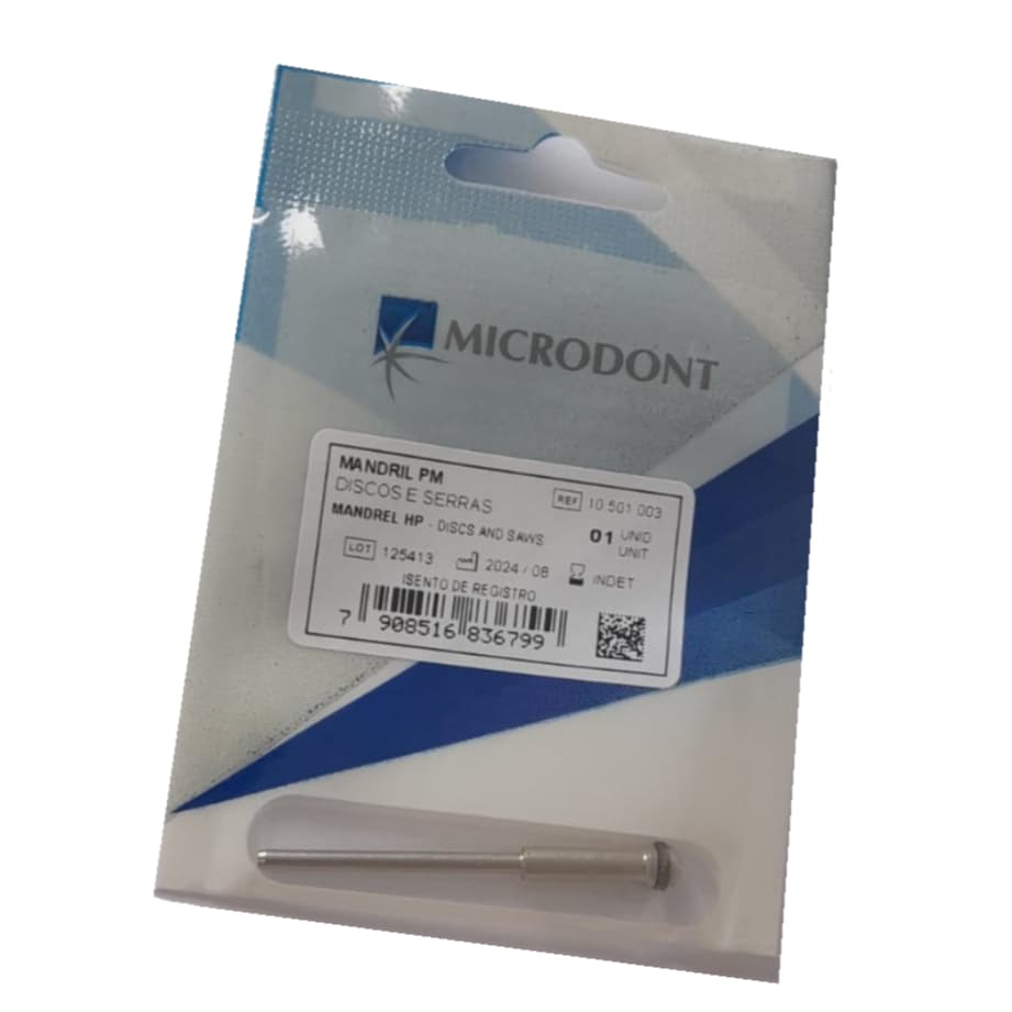Mandril Reforcado Original Microdont SPA dos pes podologia Manicure Pedicure com base Plantar e Laminar