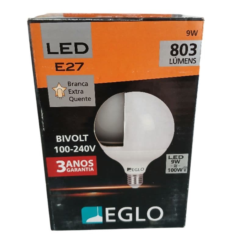 Lâmpada Led Balloon g95 Globo 9W 2700K branca extra quente Bivolt vintage decoração