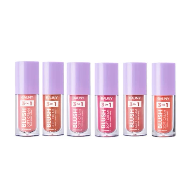 Blush Liquido Matte Soft Cream 3 em 1 5G Bauny - Sombra / Mate / Contorno / Hidratante Cor Bossy