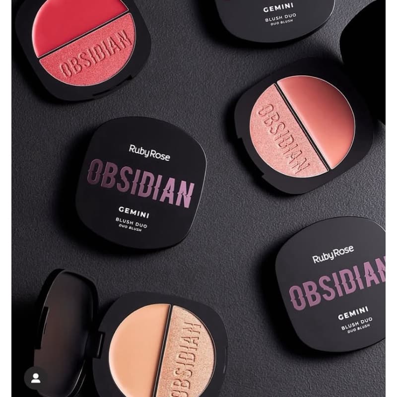 Blush Duo Obsidian Gemini Ruby Rose compacto/cremoso