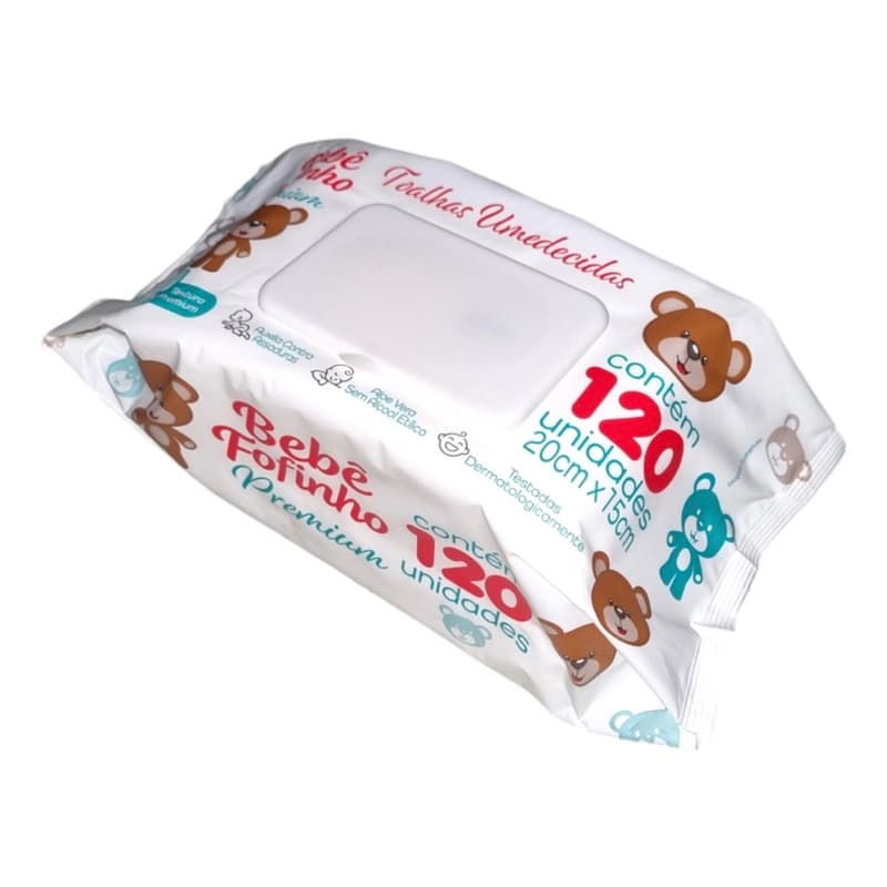 Lenço umedecido premium, super qualidade! Dimensões: 20cm x 13 cm