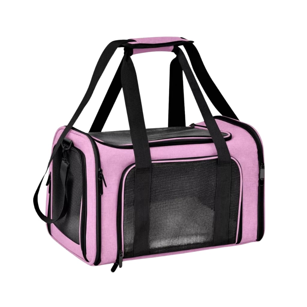 Bolsa De Transporte Pet 40x26x25cm Viagem Avião Carro Cão Gato