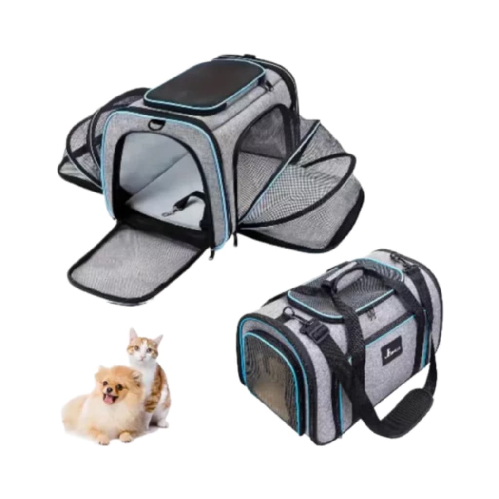Bolsa Transporte Pet Expansível 51x32x31cm Passeio Cães Gato