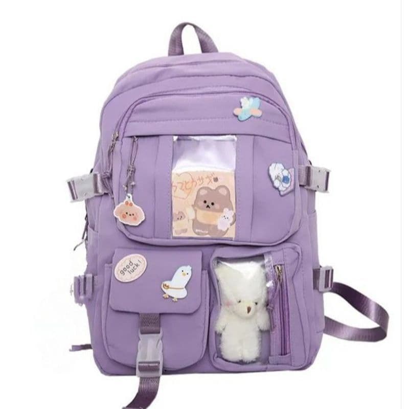 Mochila Feminina Escolar Passeio Grande Capacidade Sem Chaveiro