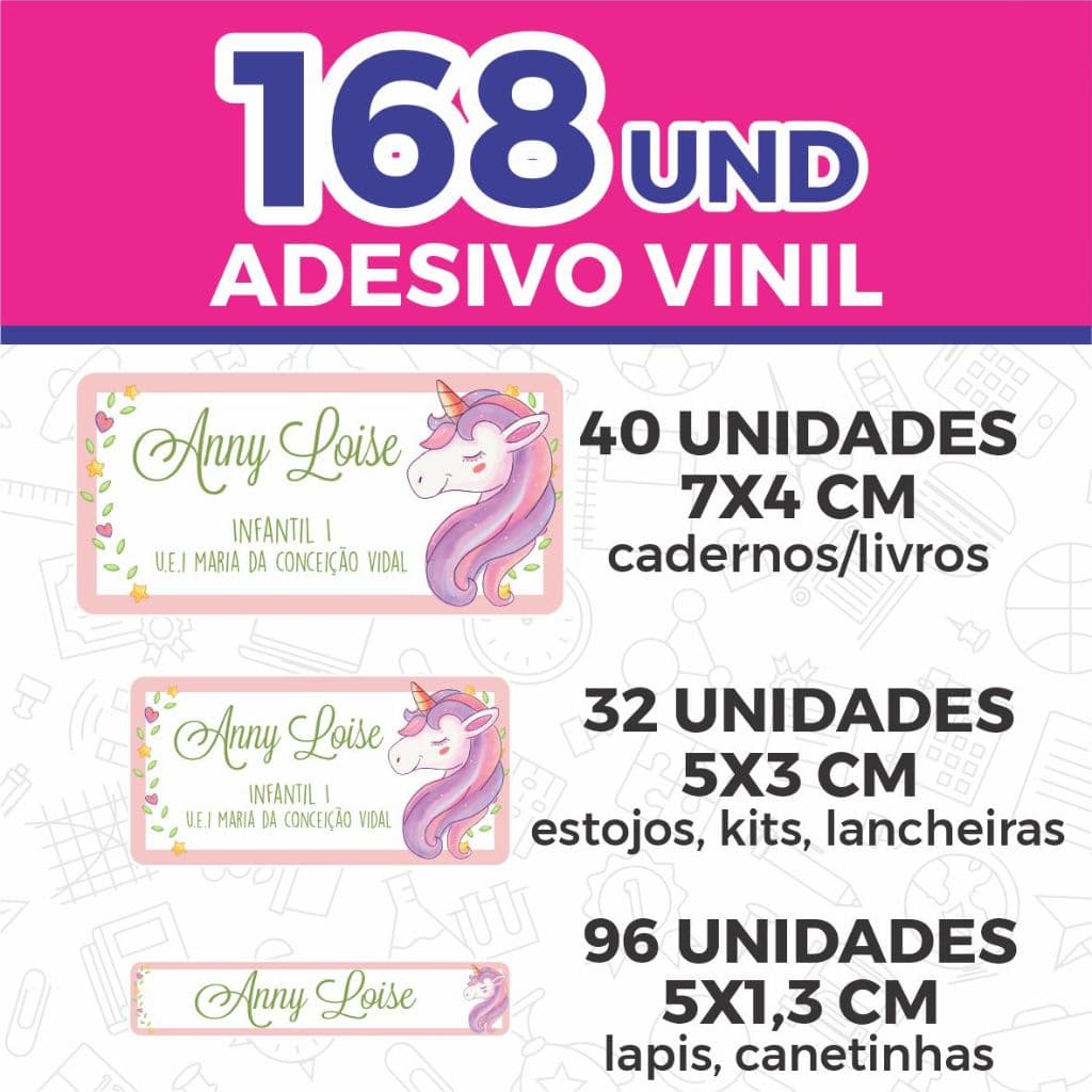Etiquetas Adesivas Escolares Vinil A Prova D'água Etiqueta Para Material Escolar Personalizada