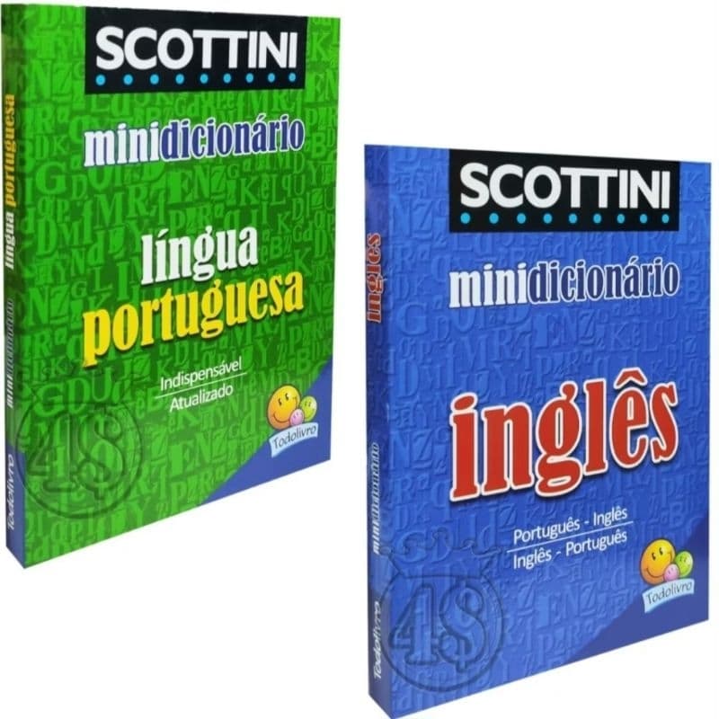 mini dicionário de inglês e mini dicionário de português completo