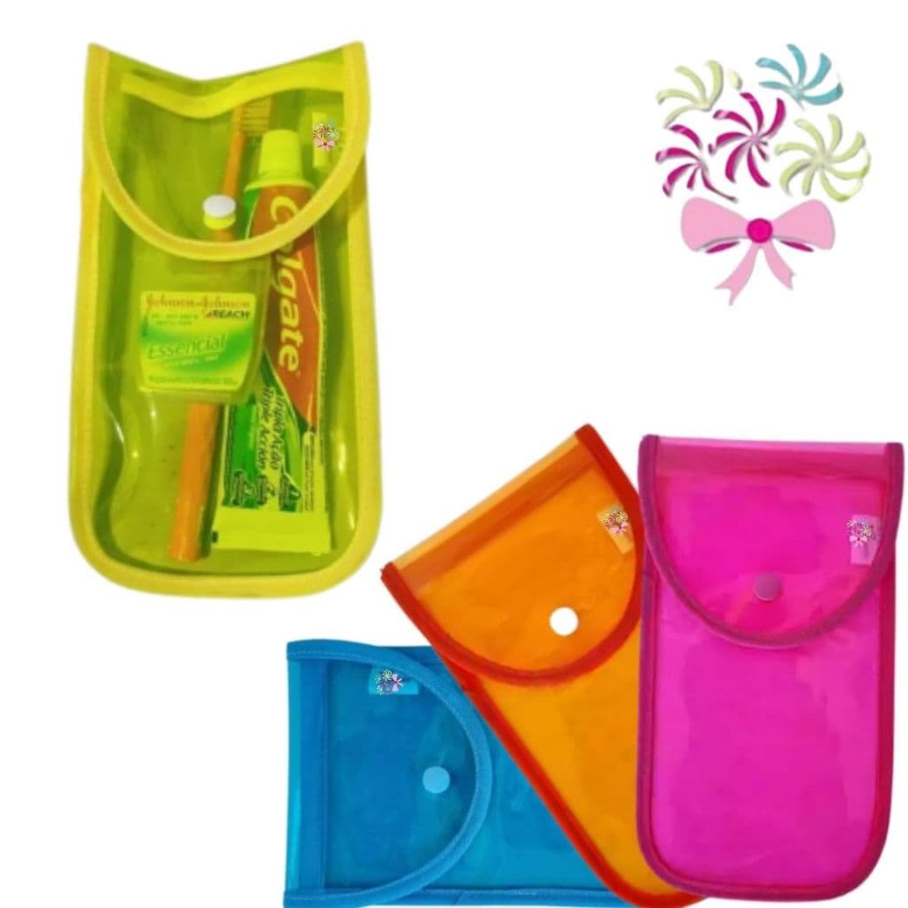 Porta Escova e Pasta de Dente Transparente Higiene Porta Talher Estojo de Higiene Bucal Oral