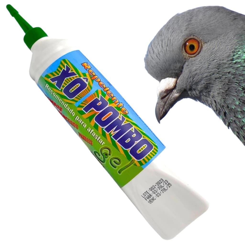 Repelente Xô Pombo Gel Espanta Pardais Morcegos Pombos 250g