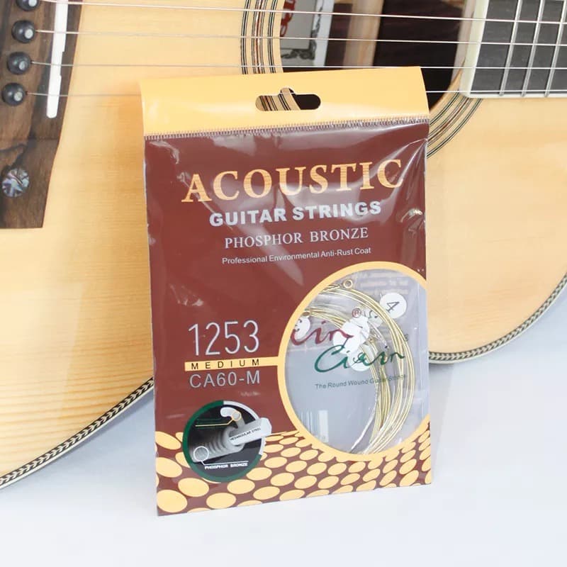 6pcs Civin Conjunto de Cordas encordoamento Acústicas Originais para Violão em Aço e Bronze