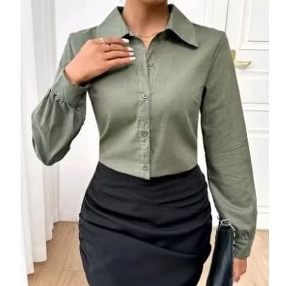 Camisa Social Feminina 100% Algodão - Elegância e Versatilidade para o Dia a Dia